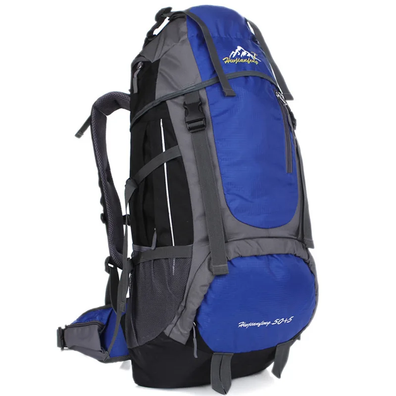

55L Large Professionla Outdoor Backpack Waterproof Nylon Travel Bags Extermal Frame Camping Hiking Climbing Backpacks Rucksack