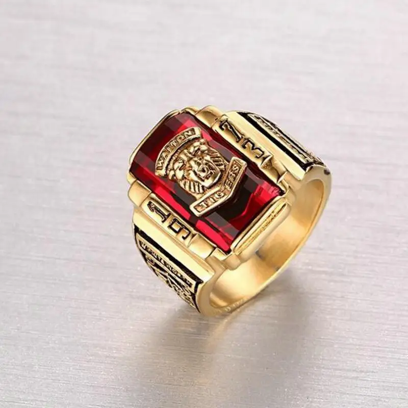 1973 Stainless Steel Walton Tiger Ring for Men Vintage Rock Punk