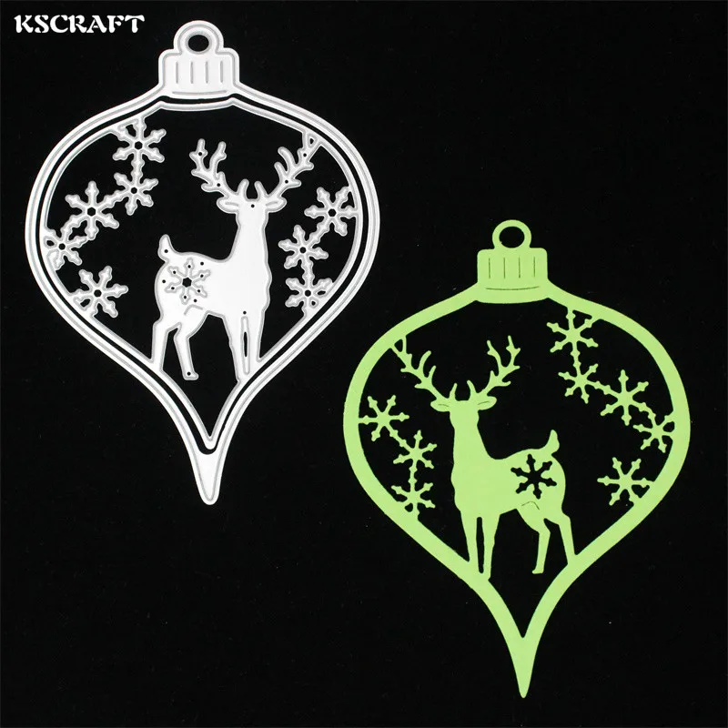 

KSCRAFT Christmas Deer Metal Cutting Dies Stencils for DIY Scrapbooking/photo album Decorative Embossing DIY Paper Card