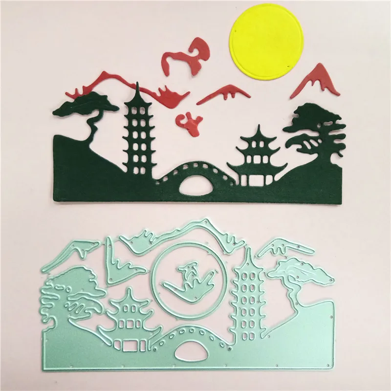 

Estel Spring landscape METAL CUTTING DIES Cut Scrapbook PAPER CRAFT card album embossing stencils template punch knife mold