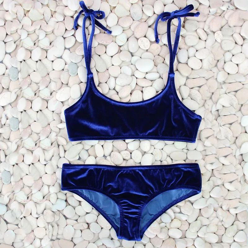velvet blue bikini