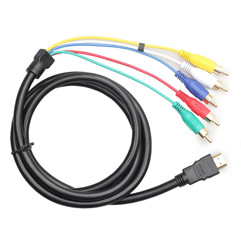 Кабель переходник с HDMI на 5RCA штырь штырь|Кабели VGA| |