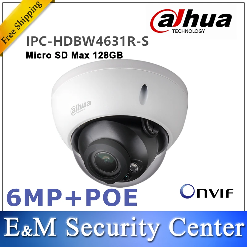 

Original dahua IPC-HDBW4631R-S 6MP IP Dome Camera IK10 IP67 built-in IR POE SD IR slot cctv camera DH-IPC-HDBW4631R-S