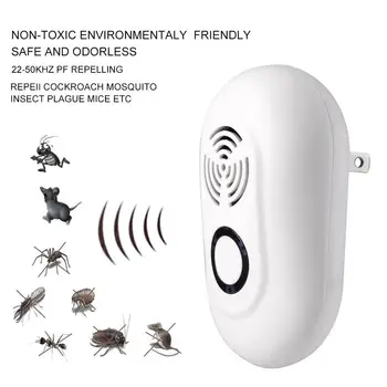 

2PCS Ultrasonic Mosquito Repellent Device Fly Ant Cockroach Spiders Mice Rodents Insects Repellent Odorless No Danger Machine