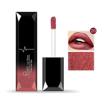 

pudaier 21 unids/lot matte do not stick the cup does not fade lip gloss fog face long mouth red waterproof metal pearl lipstick