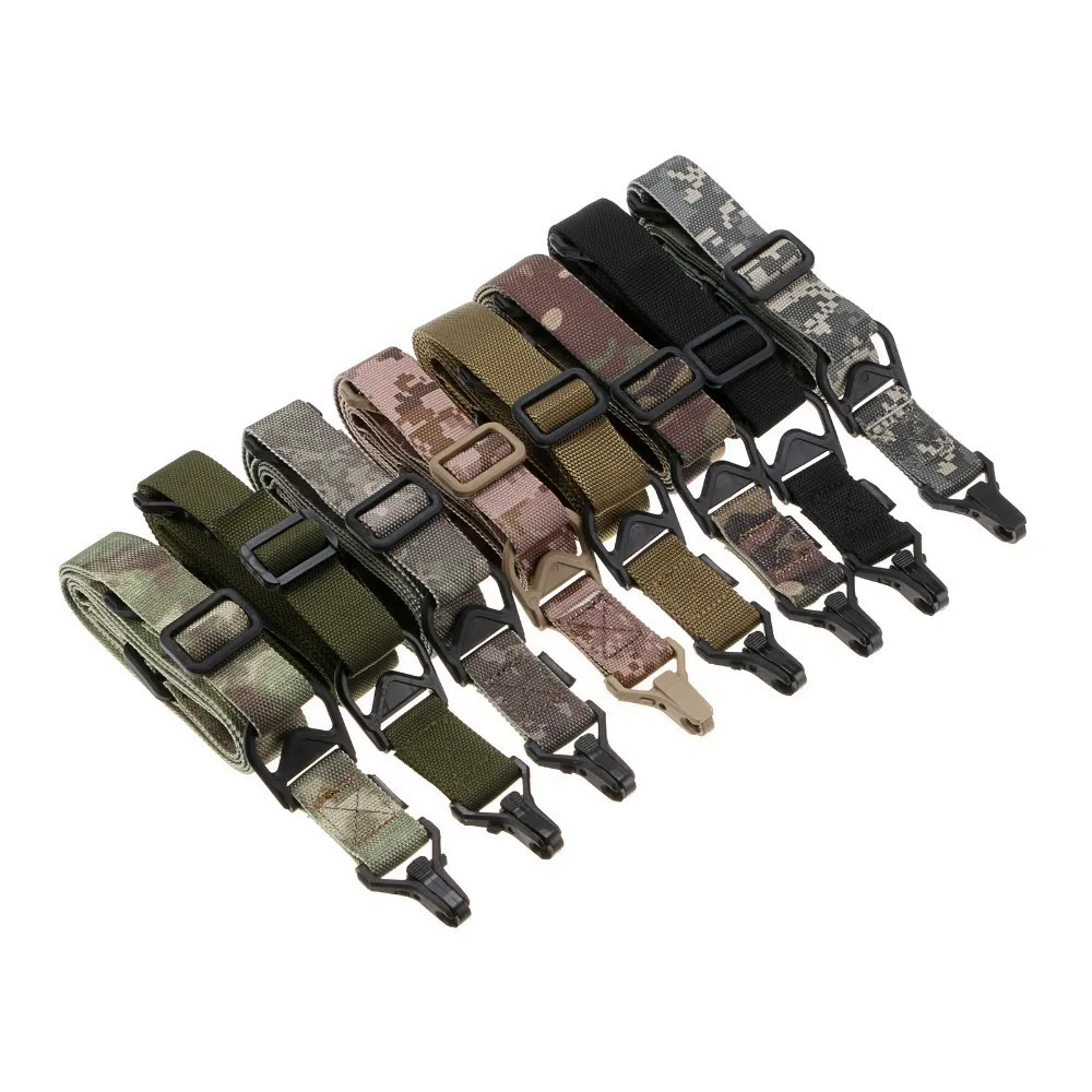 Durable Tactical 1 or 2  Point Rifle Sling Adjustable Bungee Sling Swivels Airsoft Hunting Gun Strap Free Dropship/wholesale