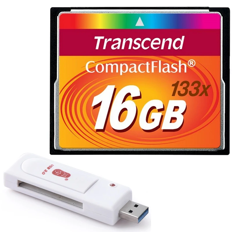 Бренд Transcend 133x CF карта 32 ГБ 16 ГБ 8 ГБ 4 ГБ Compact Flash карта памяти+ USB3.0 CF кардридер для DSLR камеры HD 3D видео