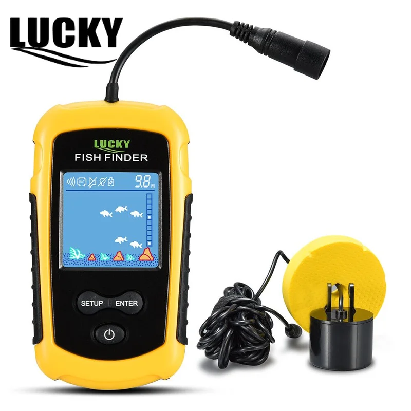 

LUCKY FFC1108-1 100M Depth Capability Sona Echo Sounder Waterproof Fishing Finder for Ice Fishing