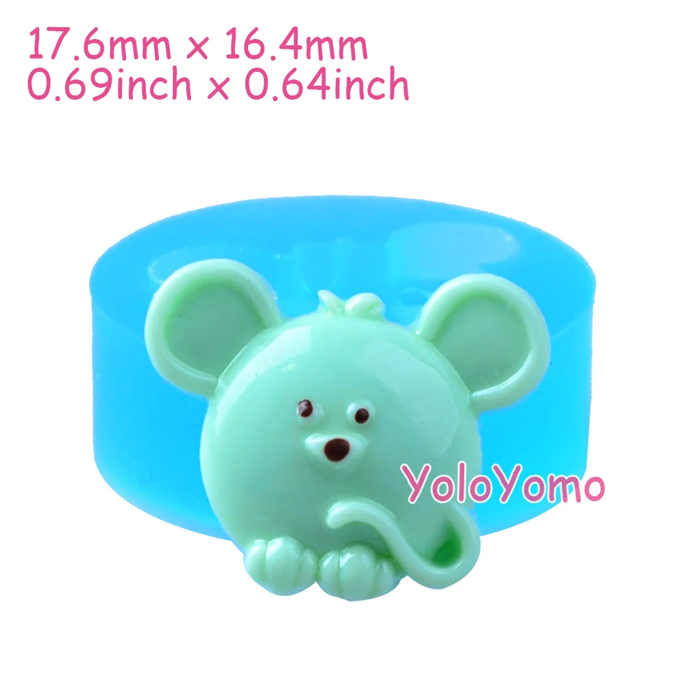 D041YL-17-6mm-Mouse-Face-Silicone-Push-Mold-Cupcake-Topper-Fondant-Craft-Jewelry-Resin-Candy-Gum