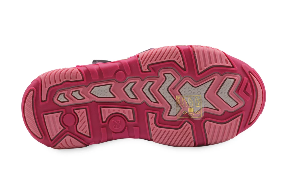 Apakowa/детская обувь; пляжные сандалии для девочек с супинатором и резиновой подошвой; летние спортивные сандалии с закрытым носком для девочек; размеры 21-32