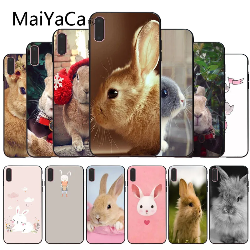 MaiYaCa Rabbit Pattern TPU Soft Phone Accessories Cover Case For iphone 8 8plus and 7 7plus 6s 6s Plus 6 6plus 5s Cellphones