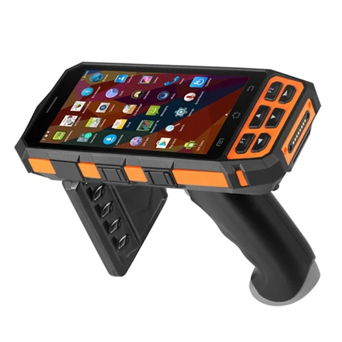 Handheld do Código de Barras do Terminal Wifi com Cartão do Sim Psam do Aperto da Pistola 2d de Android 7.0 do Coletor de Dados Varredor Móvel Áspero 4g 5 1d