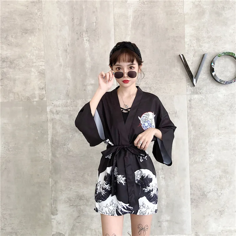 Kimono Shirt Cardigan Fashion Women Men Beach Blouse Traditional Japanese Yukata Summer Loose Girl's Haori Clothing