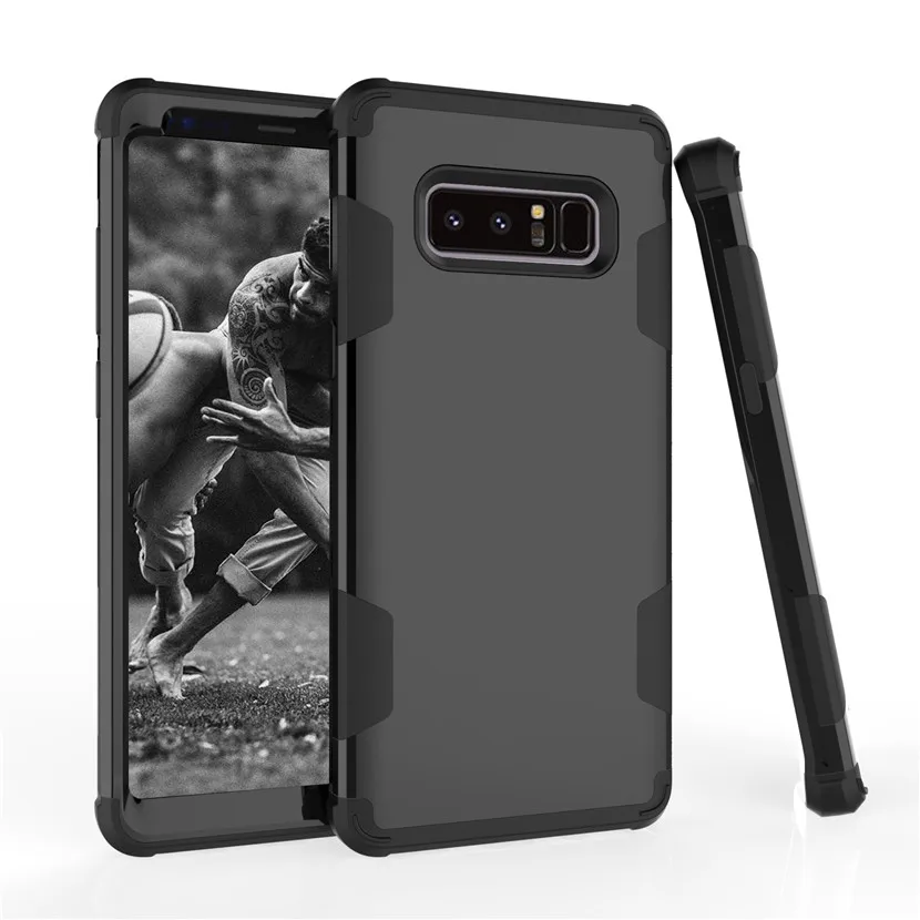 3 в 1 Гибридный бронированный чехол-накладка для samsung Galaxy S8 Plus Note 8 сверхпрочный
