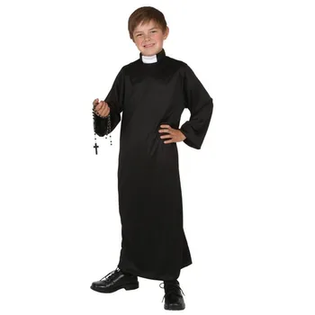 

Child Boys Kids Priest Cosplay Costume Children Halloween Churchman missionary Rason Party Clothing