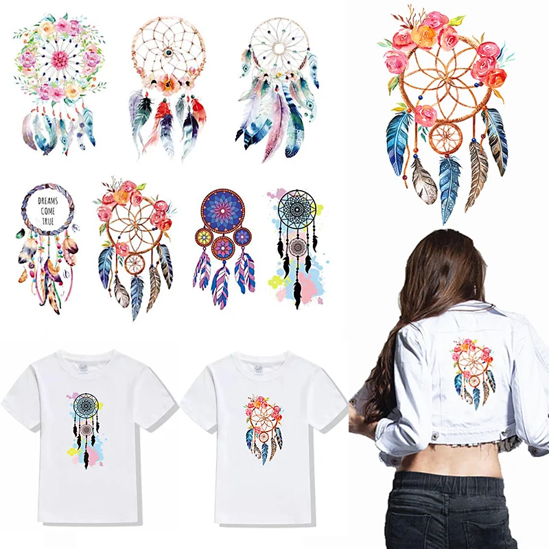

Iron-on Pyrography DIY Feather For Tops Heat Tranfer Printing Clothes Patches 1PC Clothing Accessories 3D T-shirt Eco-friendly