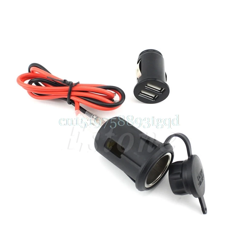 

Waterproof Motorcycle 12V 2.1A Cigarette Lighter USB Port Cell Phone Charger