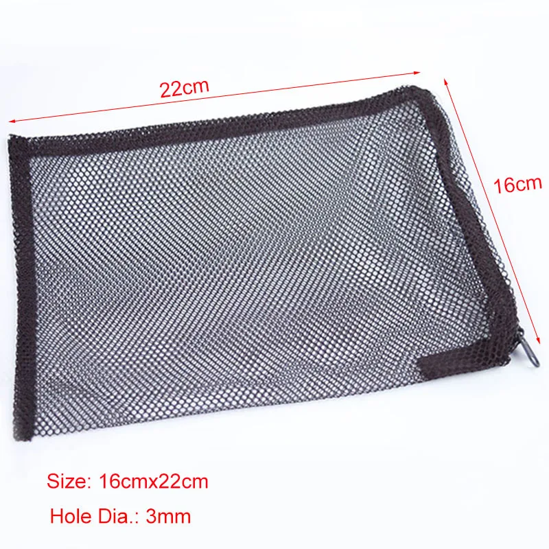 2pcs Black Aquarium Mesh Bag Aquarium Pond Filter Net Bag For Bio Ball