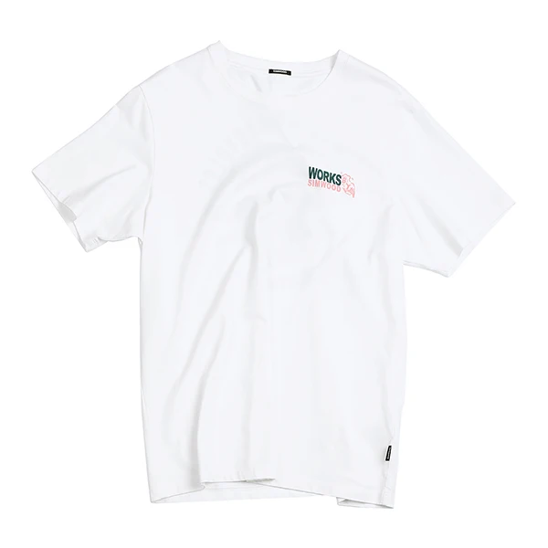 SIMWOOD, летняя новинка, футболка для мужчин, с мультяшным принтом, хлопок, модный топ, уличная одежда, высокое качество, футболка, 190155 - Цвет: white