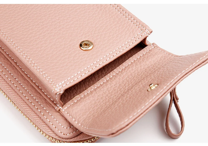 Женская сумка на плечо, кошелек на молнии, сумка через плечо с карманом для кредитных карт, сумка для мобильного телефона, женские кошельки, вместительные сумки-мессенджеры