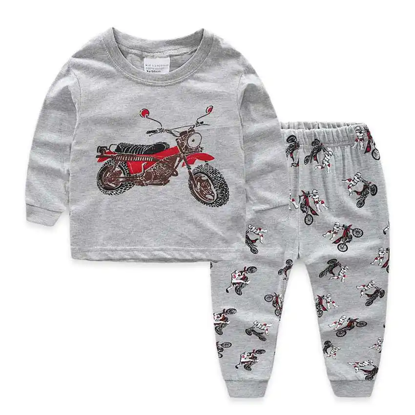 

New Spring&Autumn children home wear clothes kids Pajamas boy girl night suit Cotton Sleepwear nightwear Long sleeve clothing
