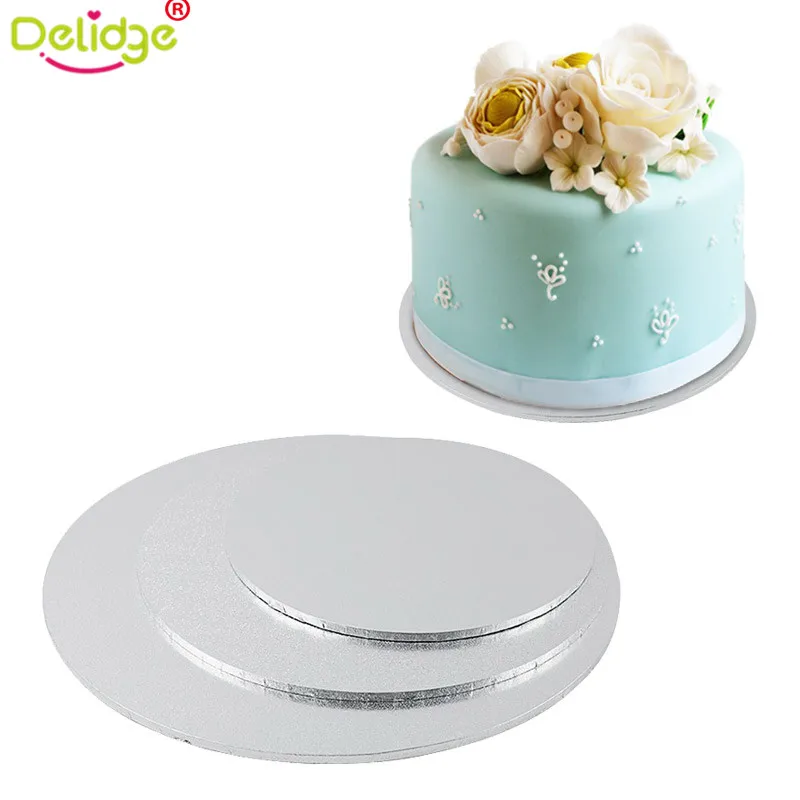 

Delidge 2 Sizes Round Cake Stand Mat Wooden Cake Display Board Strong Base Wedding Birthday Cake Holder Dropshipping