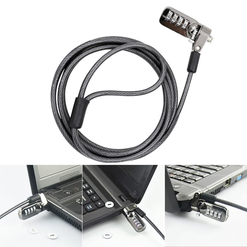 New Notebook Laptop Combination Lock Security Cable 4 Digit Password