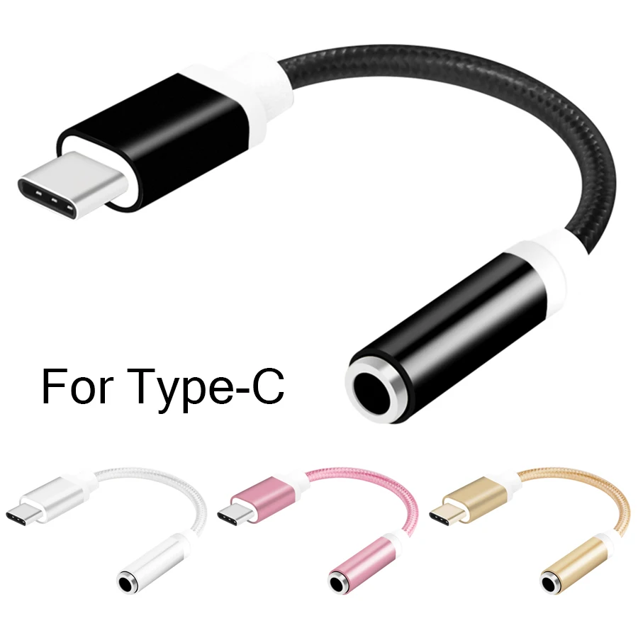 

USB C Type C to 3.5mm Headphone Jack AUX Audio Cable Adapter for Samsung S8 Oneplus Nokia Xiaomi Huawei P30 Type C Smart Phones
