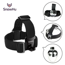 SnowHu Head Strap Action Camera For Gopro Hero 7 6 5 4 3 Black Elastic Type