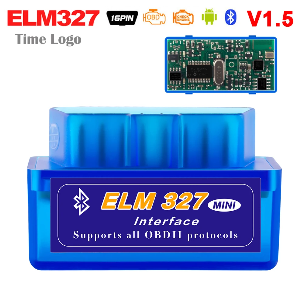

Mini Elm327 Bluetooth V1.5 OBD2 OBDII Elm 327 V 1.5 OBD 2 Auto Car Diagnostic Scanner for Android/PC ELM-327 Diagnostic Tool