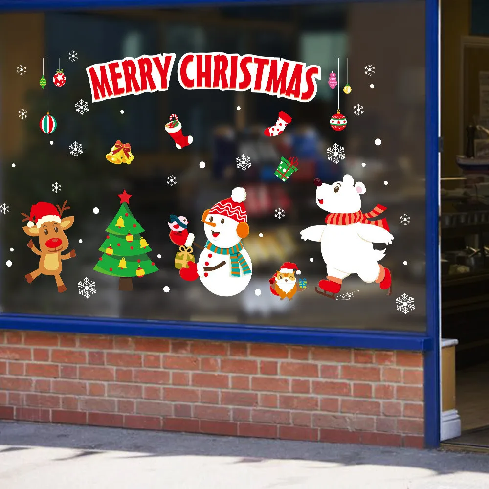 

KAKUDER Wall Sticker New Year Christmas Household Room Wall Sticker Home Shop Windows Decals Wall Decoration Wall Sticker 28Oct8