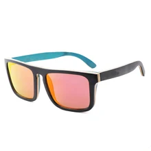 Винтажные женские мужские деревянные солнцезащитные очки негабаритных прямоугольных поляризованных солнцезащитных очков