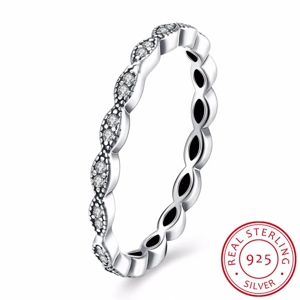 

2019 Sale hot fashion jewelry jewelry Authentic 925 sterling silver Geometric simplicity women Crystal engagement