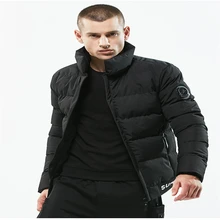 Зимняя мужская куртка брендовая повседневная черная темно-синяя мужская куртка s и модная Толстая хлопковая куртка мужская верхняя одежда