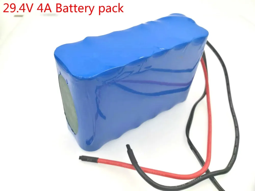 

24V 4Ah 7S2P 18650 Battery li-ion battery 29.4v 4000mAh electric bicycle moped /electric/lithium ion battery pack+Free shipping