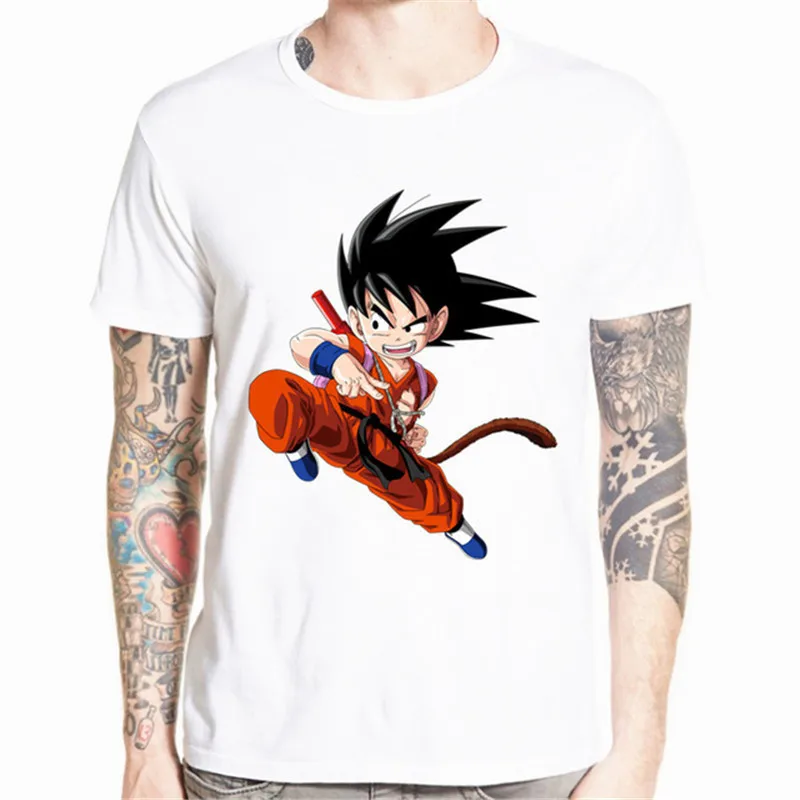 Футболка с коротким рукавом и круглым вырезом goku летняя футболка героями