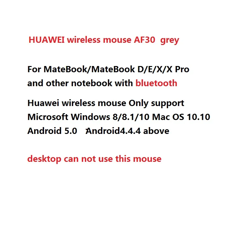 Оригинальная беспроводная bluetooth мышь huawei AF30, бизнес для matebook D/E/X pro, ноутбук, тонкая Бесшумная мышь huawei