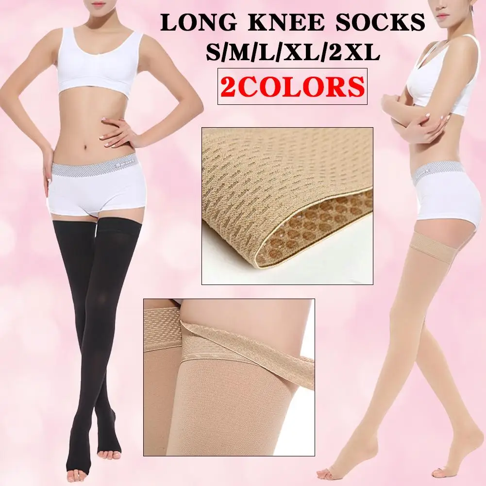 Joelho Meias de Silicone Anti-slip Meias Perna