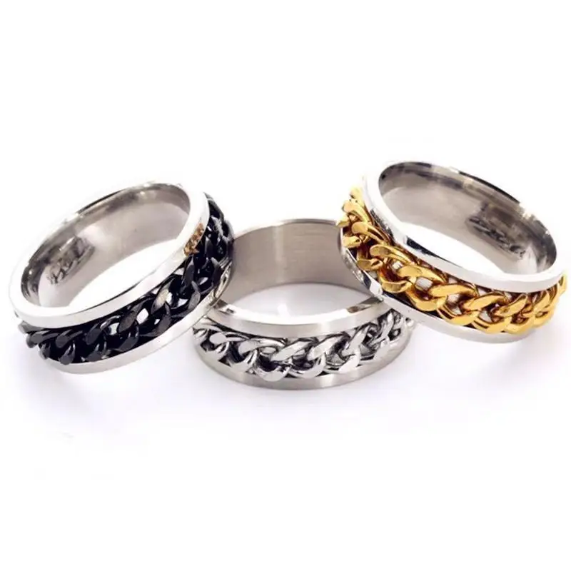 

Explosion models fashion classic openwork pattern charm stainless steel men's ring Complex Variety Jewelry Wedding engagement