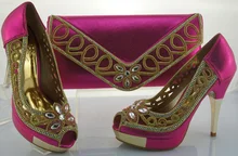 African Schuh-Und Taschen Setzen, Passenden High Qualität Mode italienischen Schuh Mit Passender Tasche Für Party Frauen Pumpt Schuhe ME1102