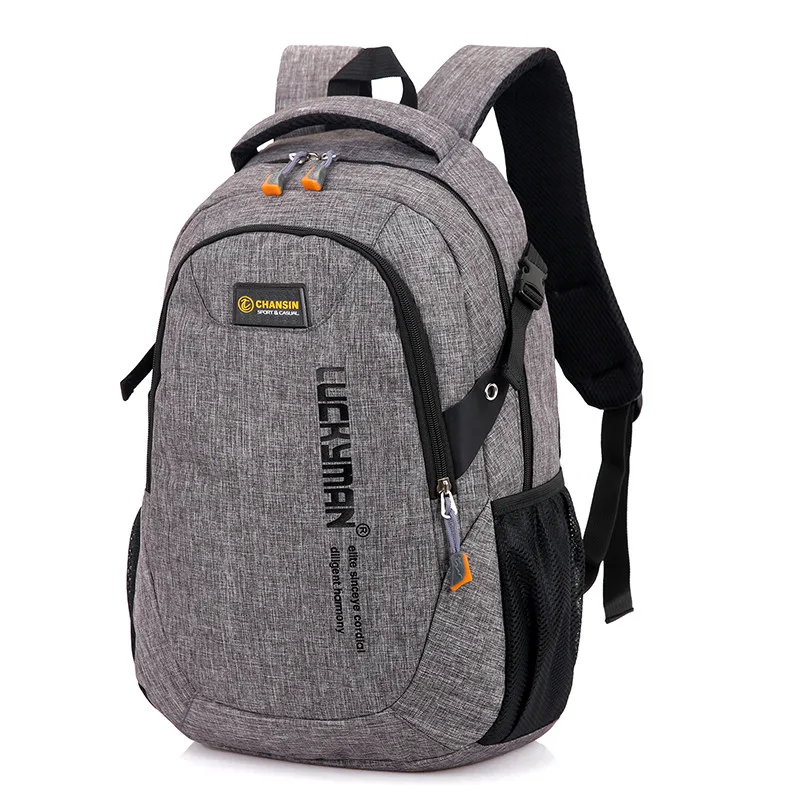 Новинка, модный мужской рюкзак, мужская сумка из полиэстера, рюкзак для ноутбука, сумки для компьютера, сумки для старшеклассников, студентов, студентов, мужская сумка - Цвет: Gray