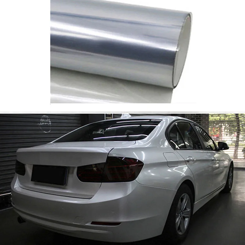 

1M*30CM Transparent Light Black Chameleon Car Tint Lighthouse Tail Light Headlights Fog Vinyl Smoke Film Foil Sticker Cover