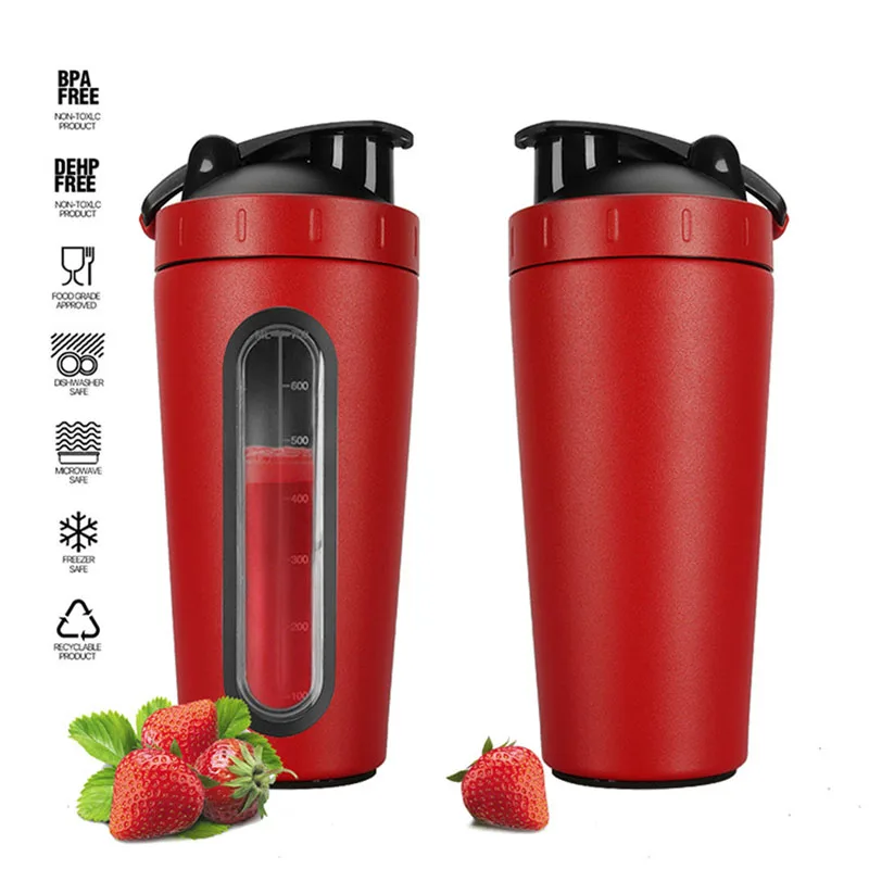 Sports Shaker Water Cup With Small Metal Stirring Ball, Protein Mixing  Water Bottle For Sports, Fitness - Temu