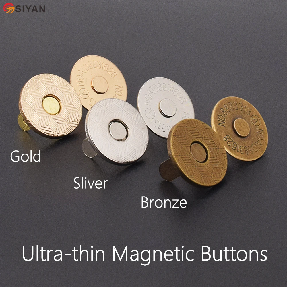 

10 sets 18mm thin magnetic button. Press. Magnetic. Bags magnet buckle. Buttons. Slim button. Snaps