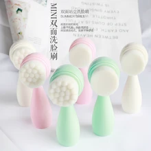 Заводская распродажа двухсторонняя мини-кисть для очистки дица щетка для очистки лица устройство для очистки пор Кисть для ухода за кожей Инструменты 100 шт