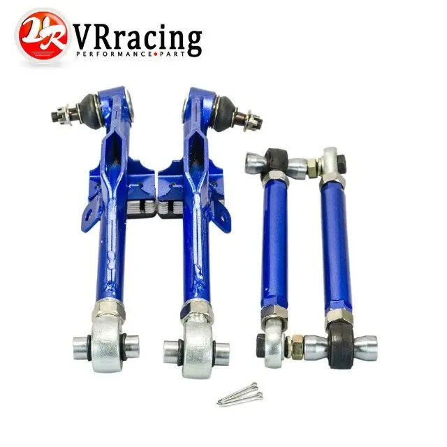 VR RACING Racing S14 Adj Front Lower Control Arm Blue Only Pair FOR Nissan VR9832