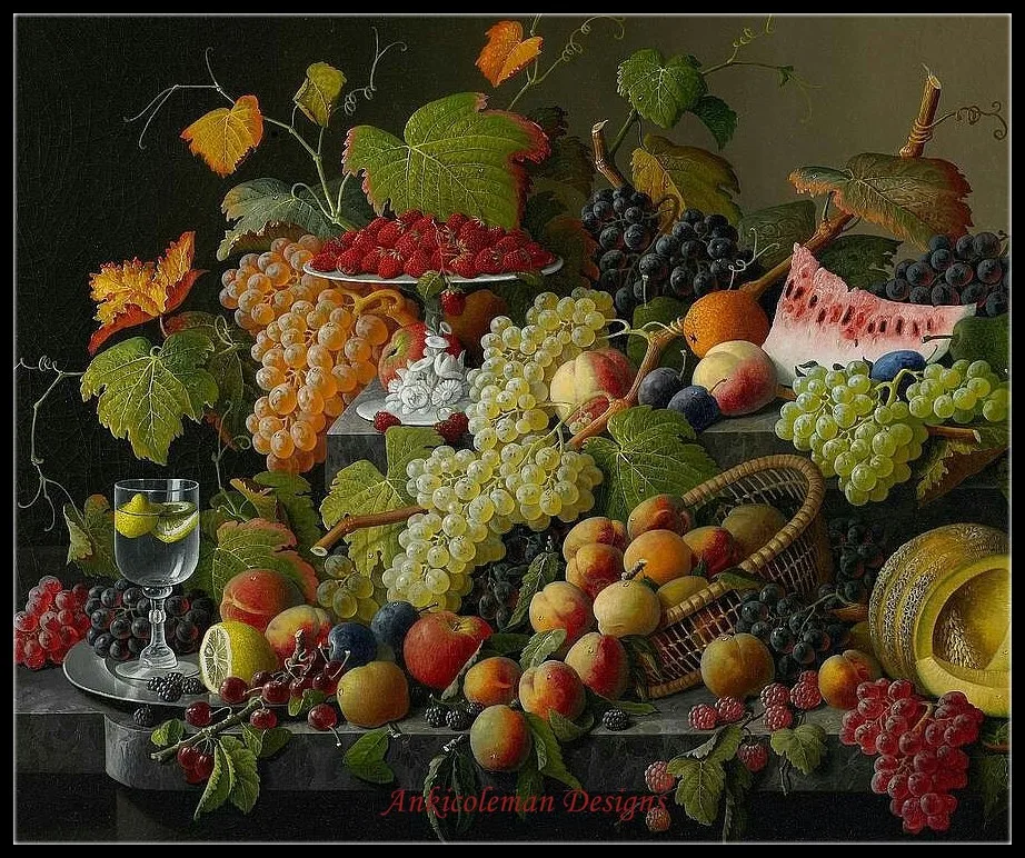 

Needlework for embroidery DIY French DMC High Quality - Counted Cross Stitch Kits 14 ct Oil painting - Still Life of Fruit