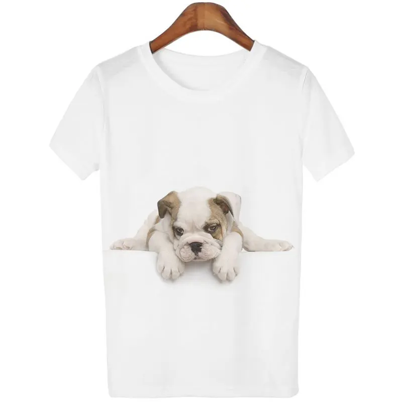 Новинка лета 2019 Harajuku Kawaii Dog Aesthetics белая парная футболка женская мода Повседневный принт с коротким рукавом Топы Camiseta Mujer