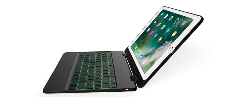 [Новинка] B.O.W 4,0 Bluetooth беспроводная клавиатура для нового IPad Pro 9,7 дюйма, Air 2/Air 1, резиновый Feel Matted алюминиевый чехол с клавиатурой