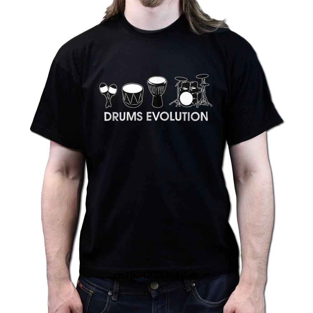 Evolution of Drums Zildjian Paiste Pearl Drumsticks T shirt Mens T